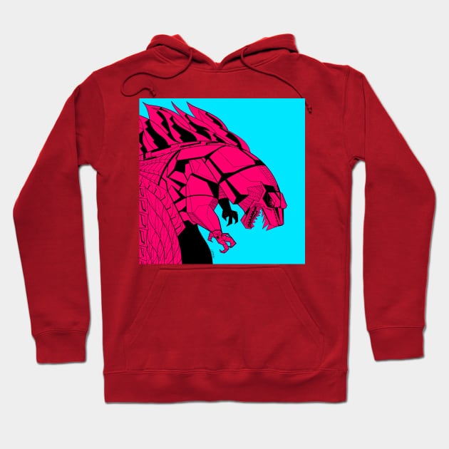 kaiju mechagodzilla in cartoon art Hoodie by jorge_lebeau